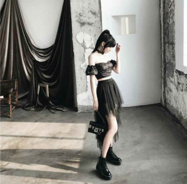 Chân váy vôn lưới nhọn tà ngắn tà dài sành điệu | BigBuy360 - bigbuy360.vn