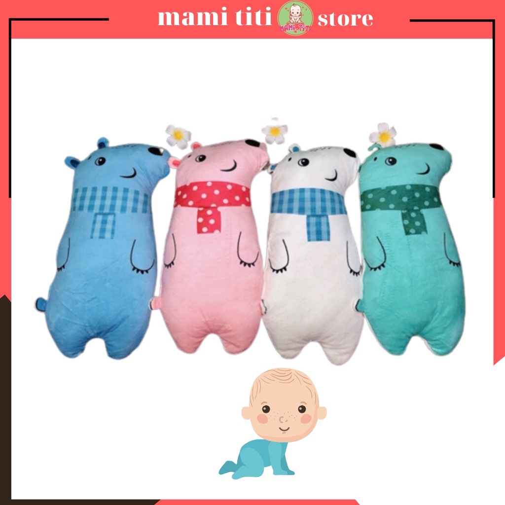 Gối ôm cho bé hình gấu Hàng Việt Nam chất lượng cao Chất liệu vải cotton và bông không sù lông