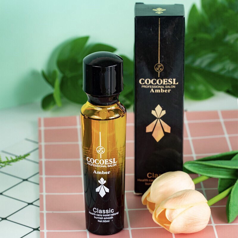 Dầu dưỡng tóc ❤️FREESHIP❤️ Tinh dầu dưỡng tóc cao cấp COCOESL Amber 60ml - Phục hồi tóc hư tổn và chẻ ngọn