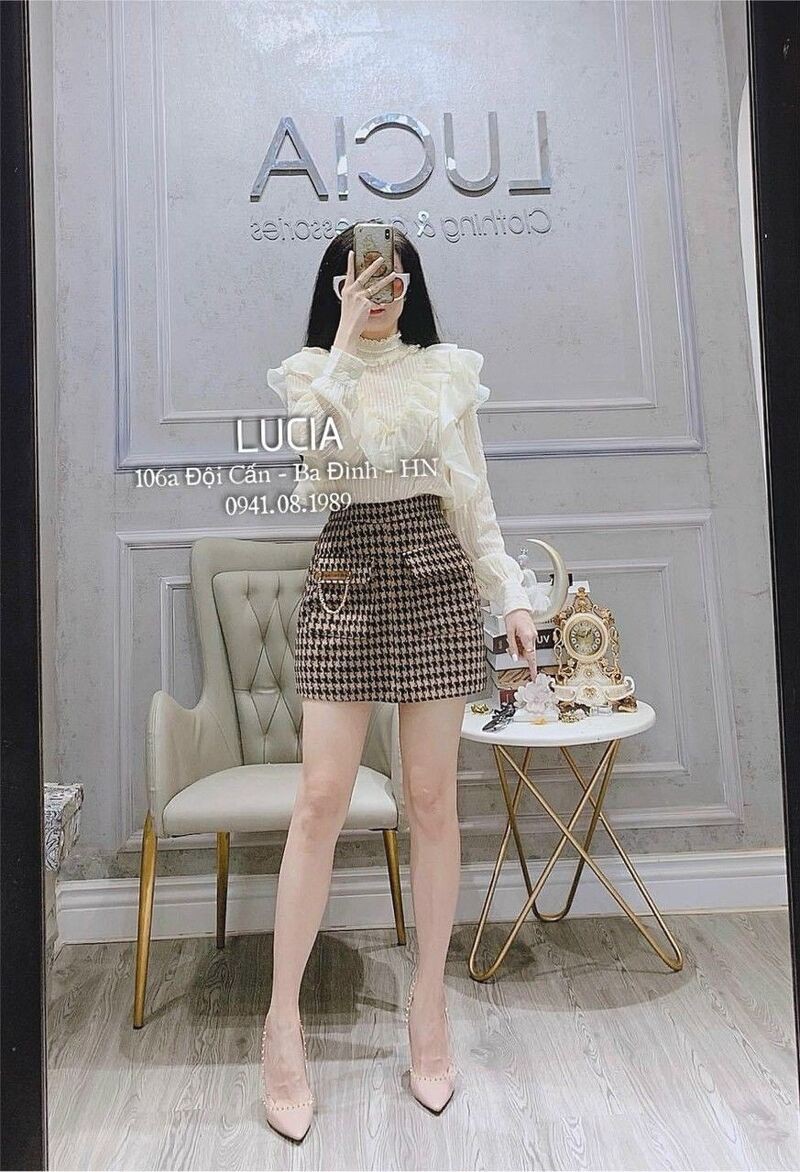 [Mã FASHIONGREEN hoàn 10% tối đa 50K xu đơn 300K] Áo sơ mi bèo viền kim tuyến hàng đẹp - Áo sơ mi tơ viền bèo cổ ngọc | BigBuy360 - bigbuy360.vn