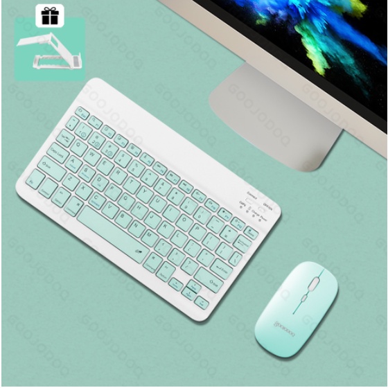 Bộ Bàn Phím Và Chuột Bluetooth Không Dây Goojodoq Cho Máy Tính Xách Tay/ Máy Tính Bảng/ Điện Thoại/ Android/ Ios