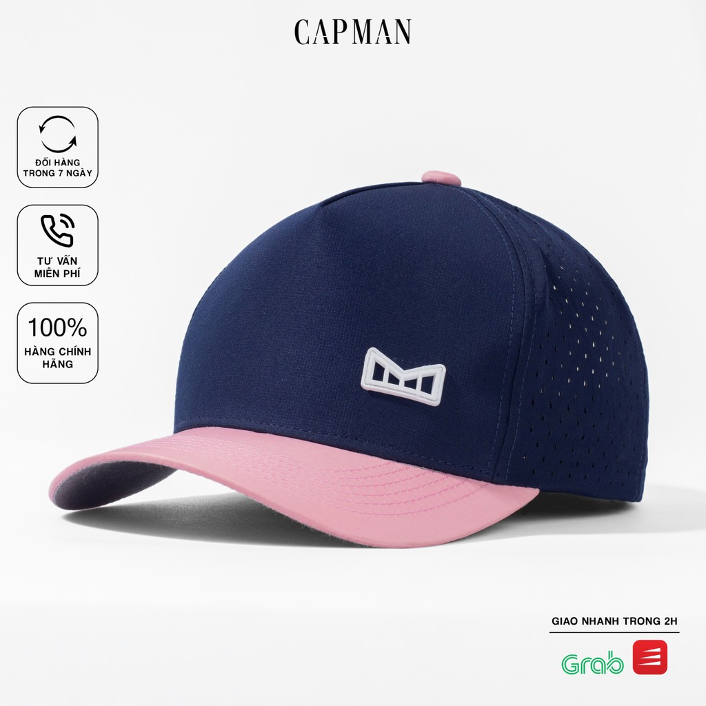 Mũ lưỡi trai CAPMAN chính hãng full box, nón kết nam dù CM70 hồng xanh
