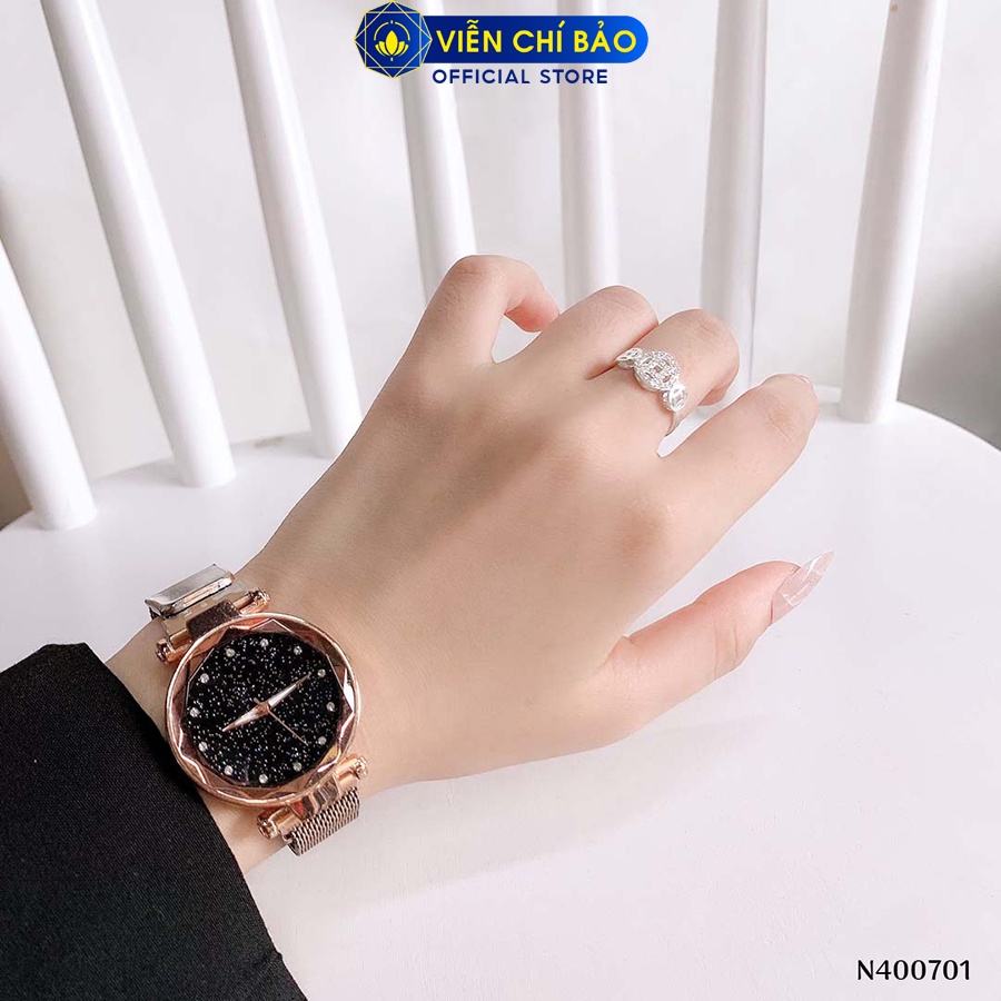 Nhẫn bạc nữ Kim tiền trơn tròn chất liệu bạc S925 thời trang phụ kiện trang sức nữViễn Chí Bảo N400701