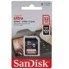 Thẻ nhớ SDHC Sandisk Ultra 32GB upto 100MB s UHS-I (dành cho máy ảnh, máy quay)