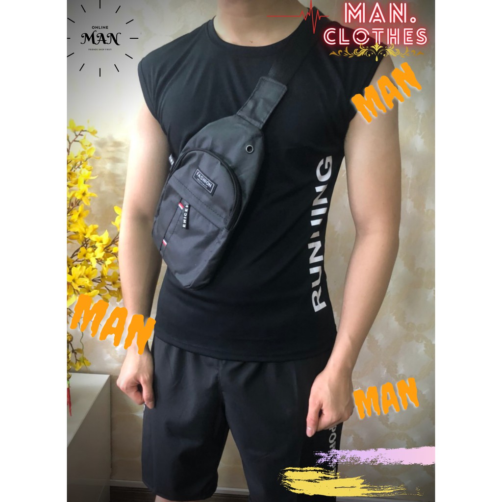 [014] 🛑👉SET quần áo thể thao nam sát nách SPORT RUNNING cao cấp, trẻ trung, năng động💯💯💯