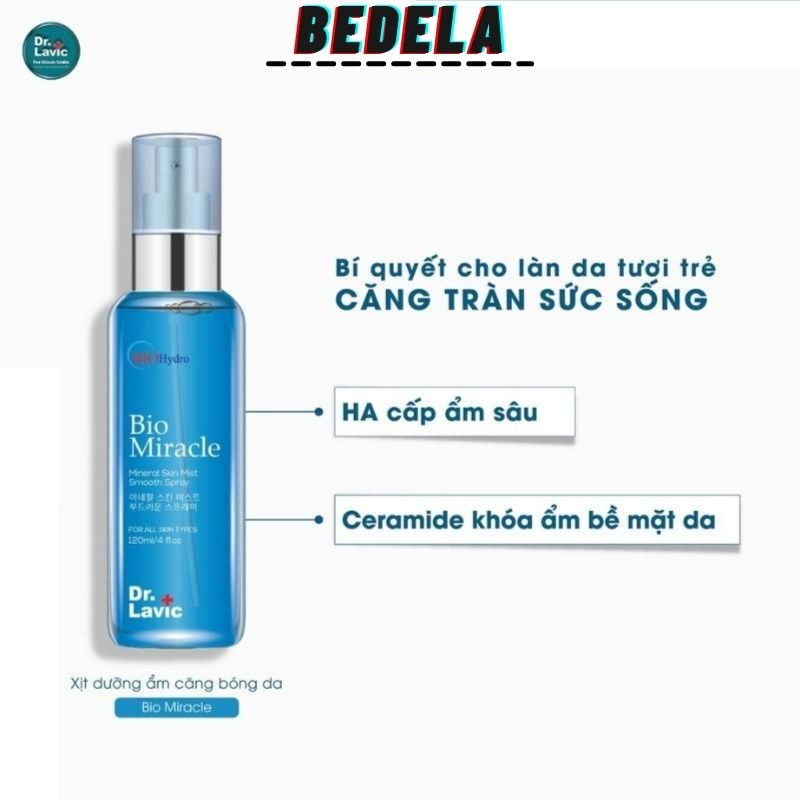 Xịt Khoáng Mặt Cấp Nước Dưỡng Da Dưỡng Ẩm Công Nghệ USA Dr.Lavic Bio Miracle 120ml DR105 BEDELA.VN | BigBuy360 - bigbuy360.vn