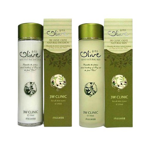 [Hàng Nhập Khẩu] Nước hoa hồng dưỡng trắng da tinh chất dầu Olive 3W CLINIC 150ml [Chính Hãng 100% Hàn Quốc]