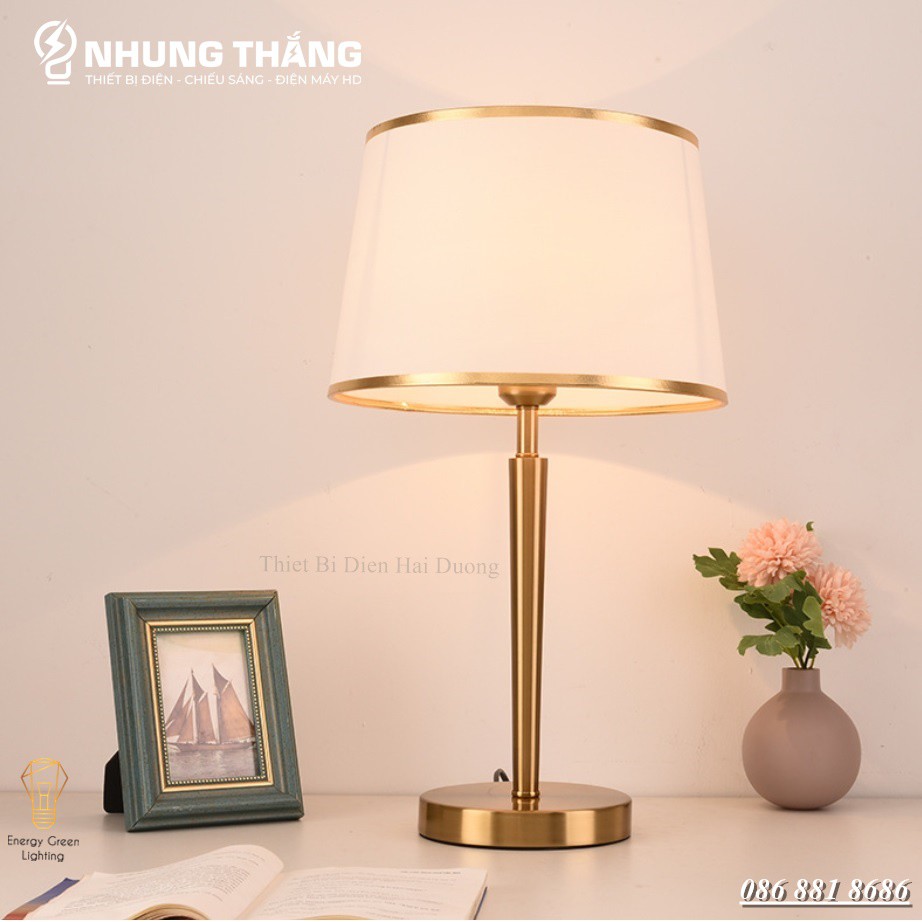 Đèn Ngủ Để Bàn S3074 Decor Vintage - Khung Kim Loại - Kiểu Dáng Sang Trọng - Tặng Kèm Bóng Led - Bảo Hành 12 Tháng