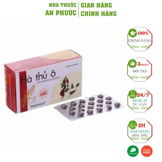 Hà Thủ Ô Hộp  ⚡ CAM KẾT CHÍNH HÃNG ⚡ Bổ huyết, bổ can thận, làm đen râu tóc (100 Viên)