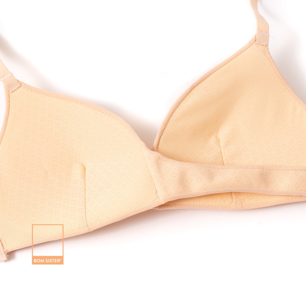 Áo lót mút mỏng thun lạnh không gọng vạt chéo màu trơn nâng ngực tư nhiên BOM SISTER A235 | BigBuy360 - bigbuy360.vn
