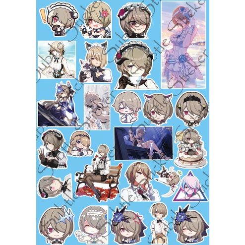 - Set 10/15/30  Sticker Rita/Rita Rossweisse  hình dán chibi game honkai impact  dán trang trí siêu đẹp