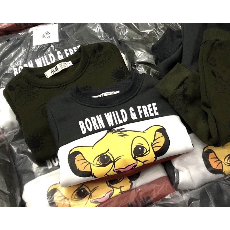 Set 2 bộ nỉ Lion bé trai