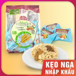  Bánh yến mạch vị hạnh nhân nhập khẩu Nga - Bánh Cobarde Chocolate with almonds gói 400g - HSD: 12 tháng 