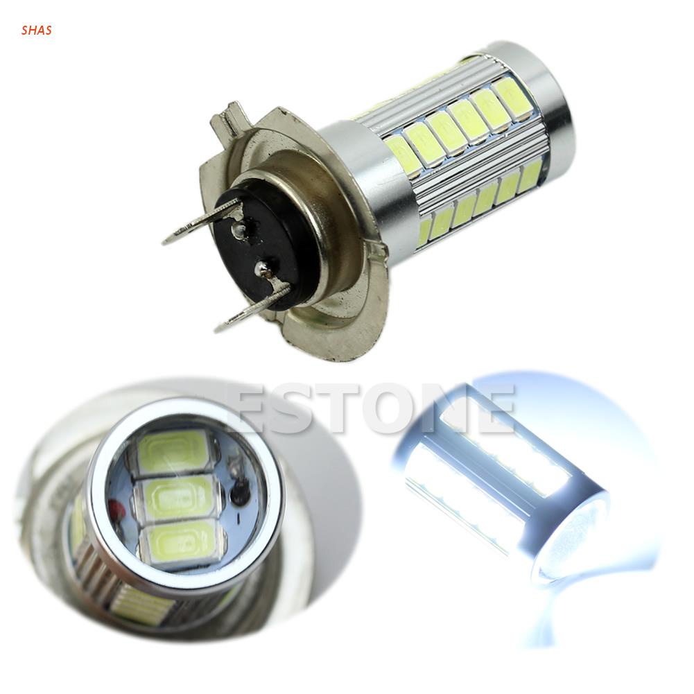 Bóng Đèn LED Sương Mù Màu Trắng Siêu Sáng Shas H7 5630 SMD 33 LED 12V Dành Cho Ô Tô