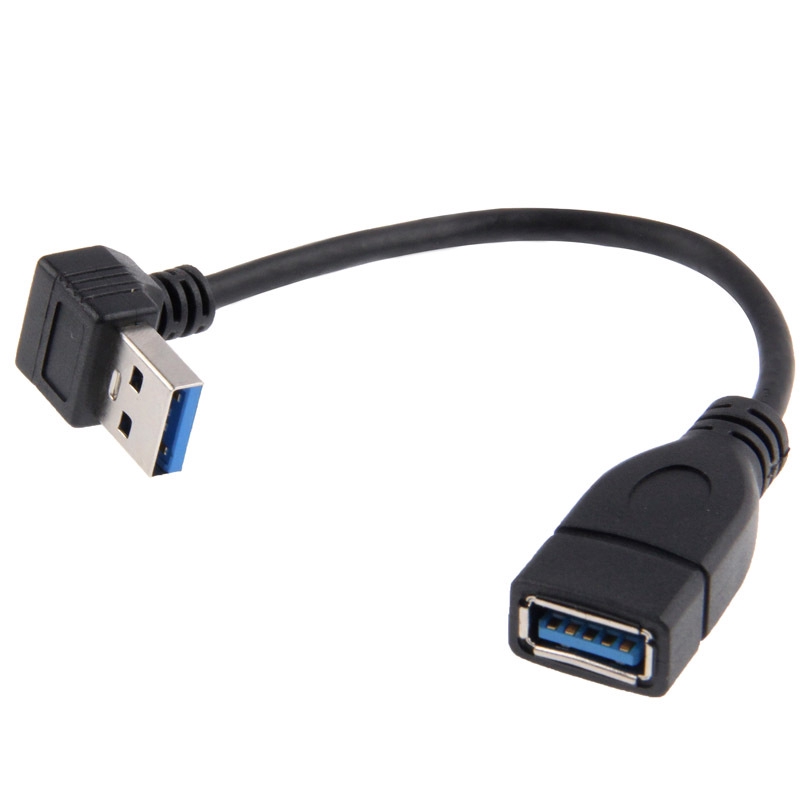 30cm USB 3.0 AM Male to AF Female Extension Cable Cord Right Angle Adapter Black | BigBuy360 - bigbuy360.vn