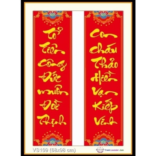 Tranh Đính Đá CÂU ĐỐI (ĐÁ ABC CAO CẤP). Kích Thước: 98cm x 68cm
