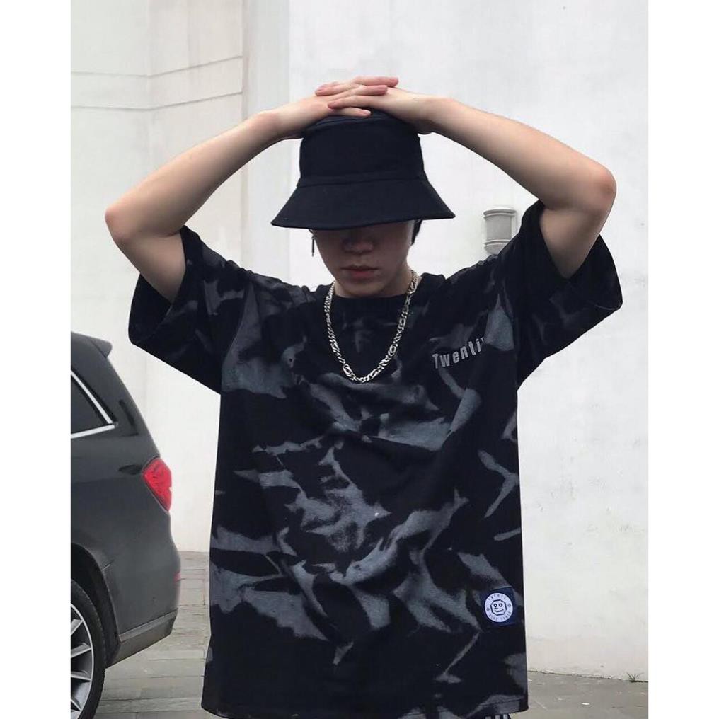 Áo phông - Áo thun loang nam nữ unisex free size in chữ sau lưng TWENTI , bao chất đẹp - có ảnh thật video tại shop ་