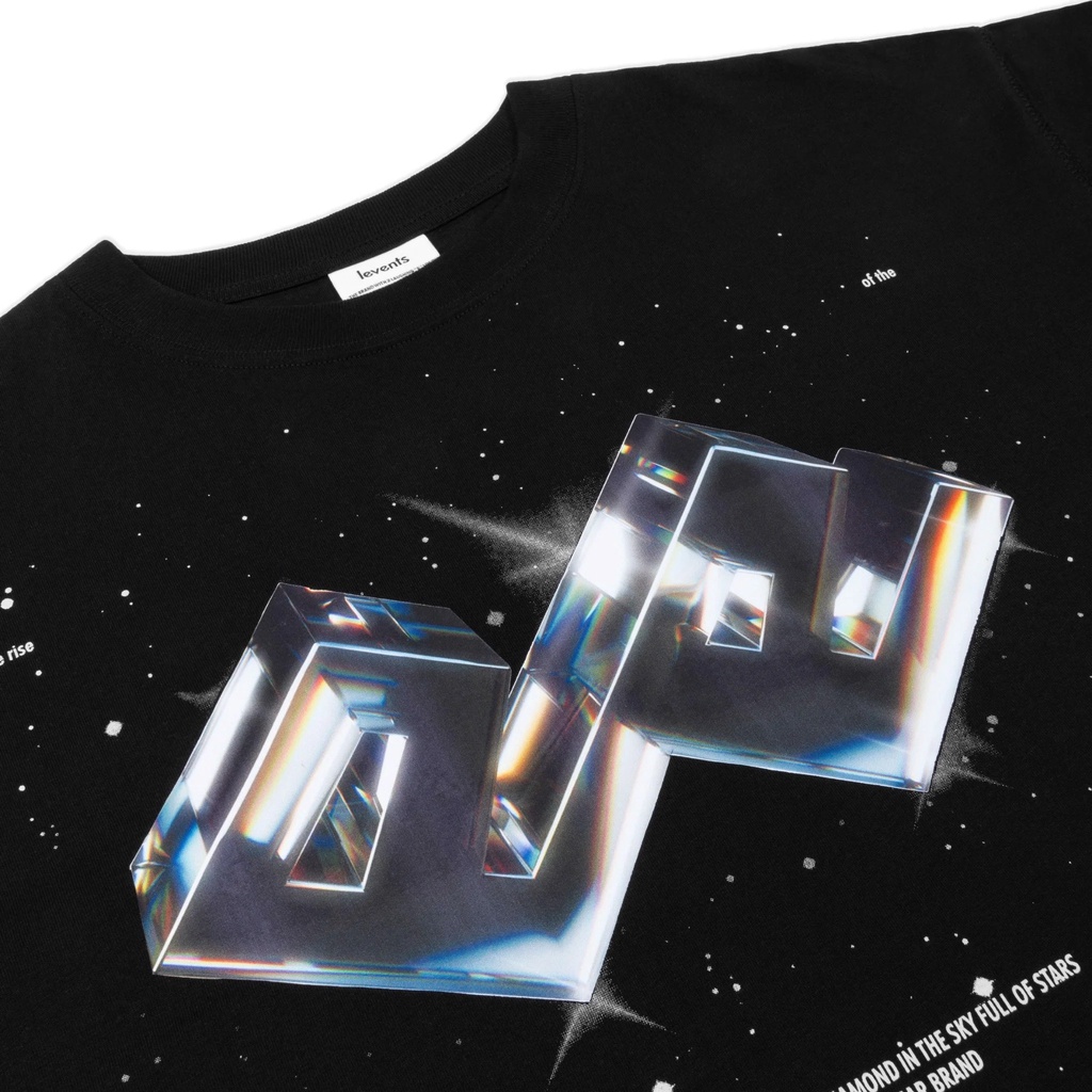 ÁO THUN LEVENTS® DIAMOND "2E" LOGO TEE / BLACK ♥ dx.resell