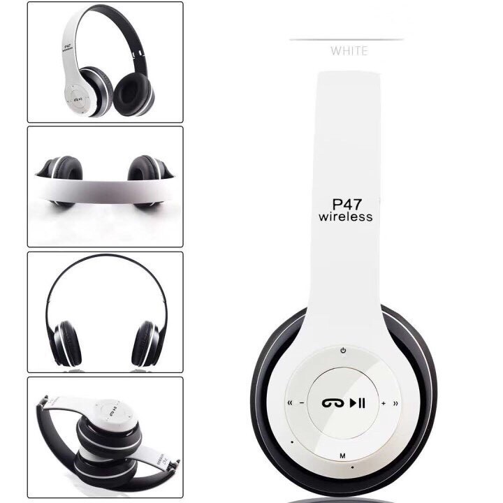 Tai Nghe Chụp Tai Bluetooth P47 - Có Khe Cắm Thẻ Nhớ - Cổng AUX - Âm Thanh Đỉnh Cao - Cáp Sạc Hoco X14 | BigBuy360 - bigbuy360.vn