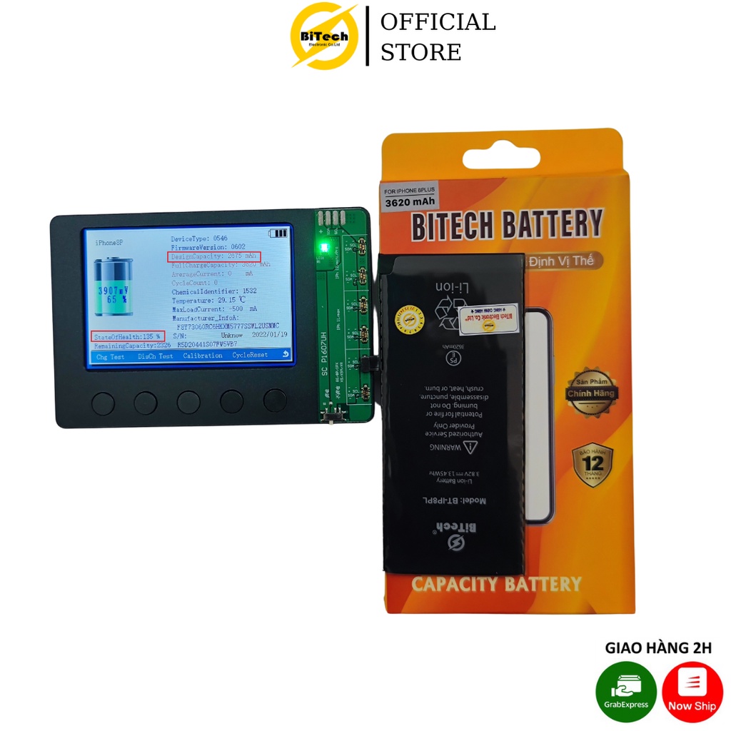 Pin Điện Thoại BITECH BT-8PL ( dung lượng 3620 mAh )