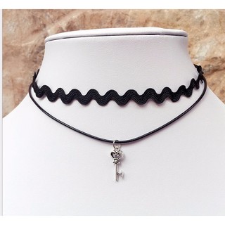 A022 Vòng cổ choker - Mặt dây chuyền chìa khóa