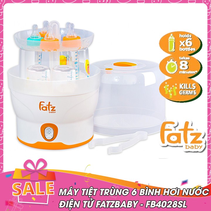 Máy tiệt trùng hơi nước điện tử 6 bình sữa Fatzbaby FB4028SL