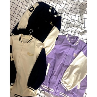 🔥sẵn be phối đen🔥 áo khoác bomber chữ d form rộng