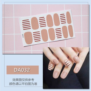 14 miếng decal dán trang trí móng tay
