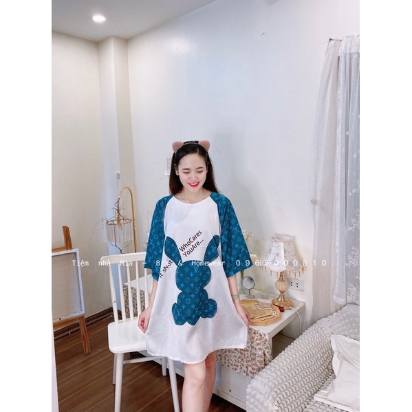 Tiệm nhà Mia - Váy pyjama chất lụa latin mịn 2 mặt