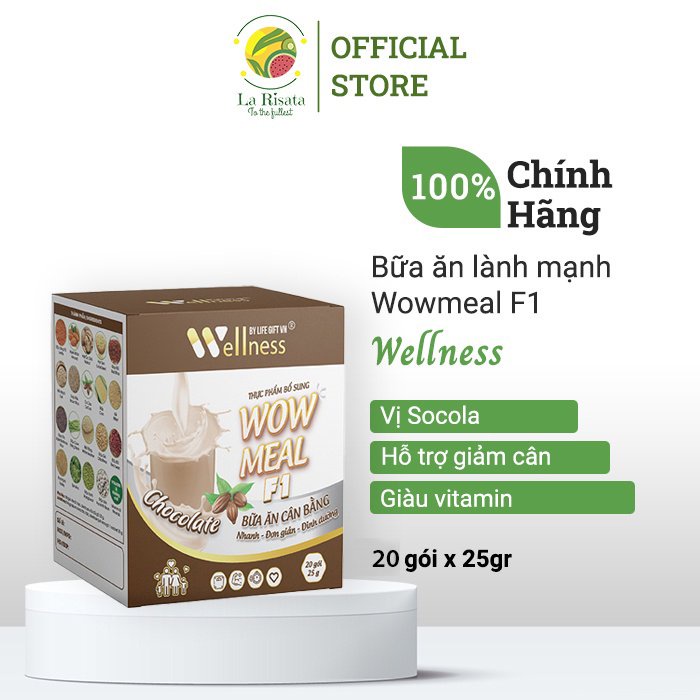 Bữa Ăn Lành Mạnh Wowmeal F1 Vị Socola Cung Cấp Dinh Dưỡng BCA31