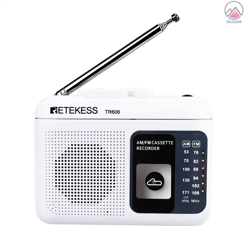 Radio kỹ thuật số có phát cassette + ăng ten AM/FM mini Retekess TR606