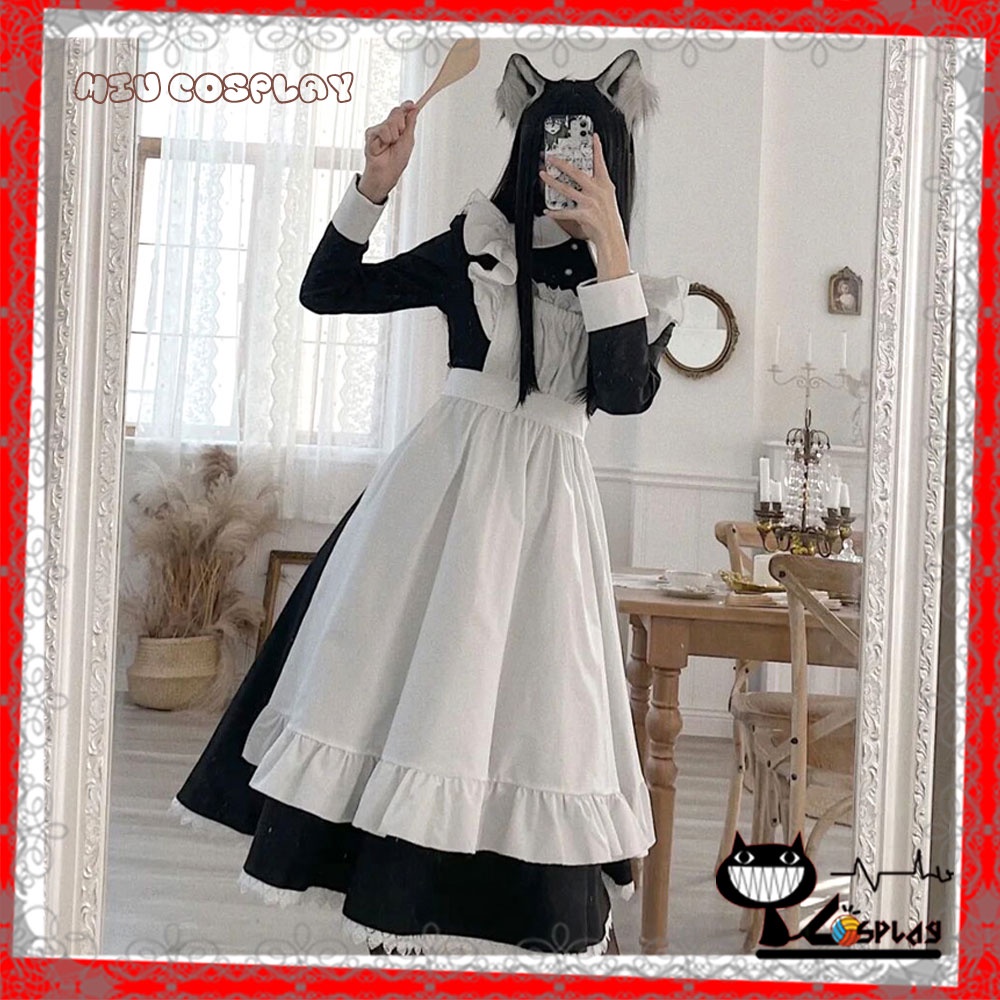 Maid cosplay - Đầm hóa trang hầu gái người quản gia dáng dài kín đáo [Miu Cosplay]