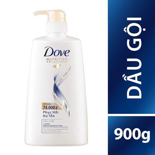 Dầu gội DOVE phục hồi hư tổn 900g