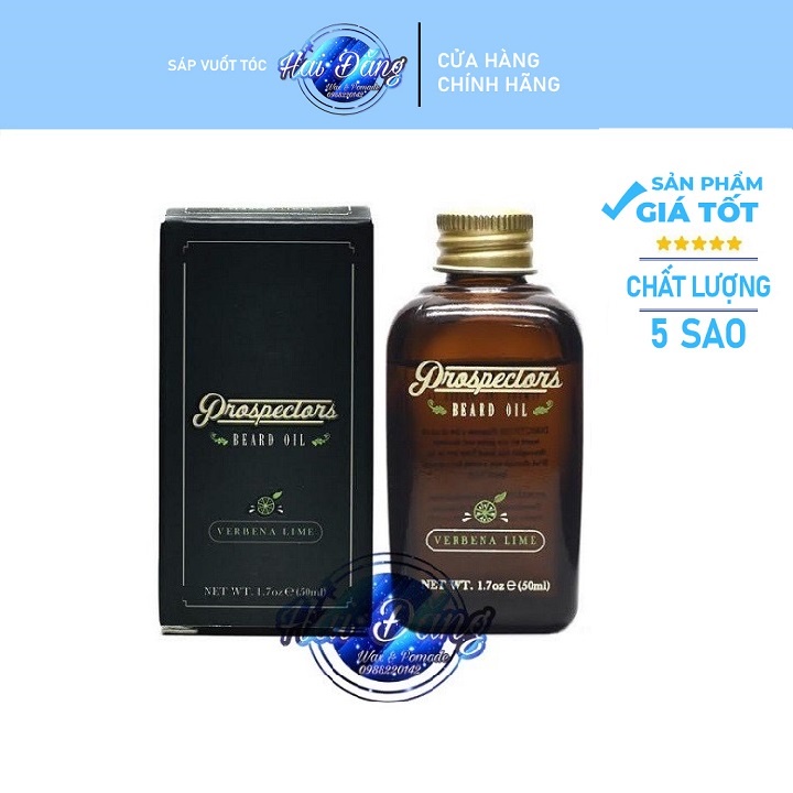 [ Chính Hãng USA ] Tinh dầu dưỡng râu Prospectors Verbena Lime Beard Oil