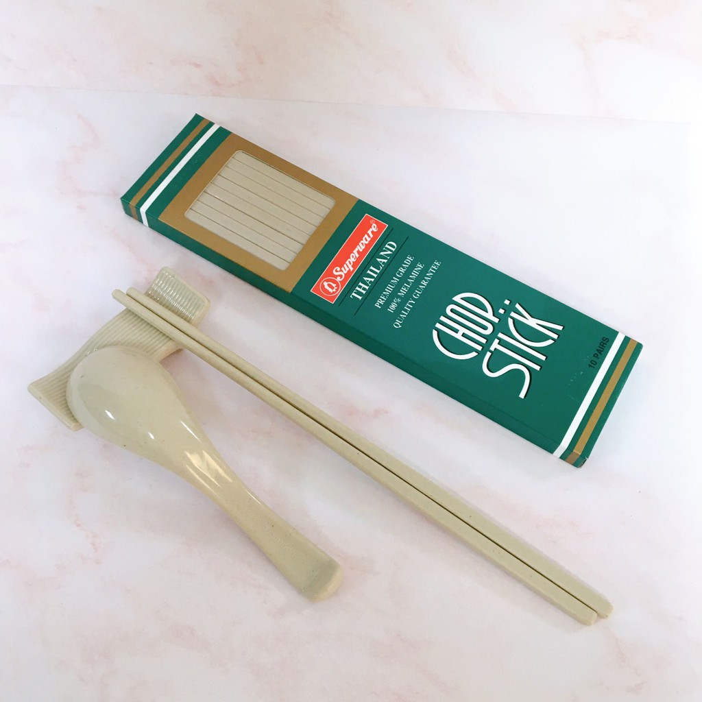 Đũa SUPERWARE Nhựa Phíp 100% Melamine Nâu Đá - Stone