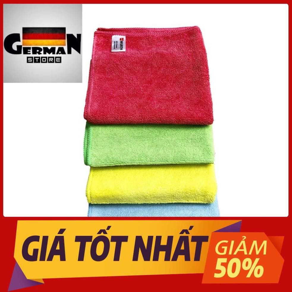 (Ship trong ngày) BỘ 4 KHĂN LAU XE WURTH MICROFIBER TOWEL 400G (ĐỎ/VÀNG/XANH LÁ/XANH DA TRỜI) 40X40CM (Hàng chính hãng)