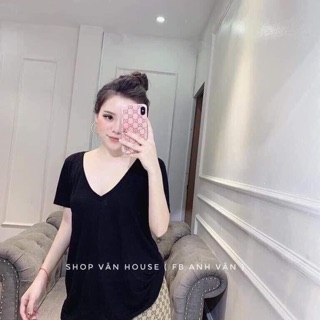 Áo thun cổ tim  đủ màu
