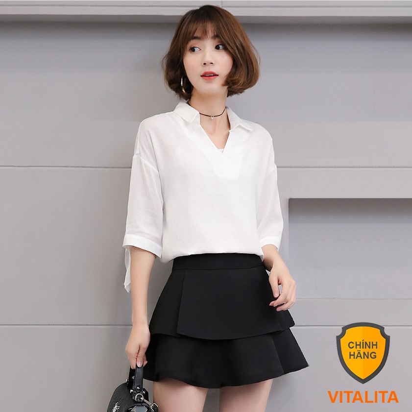 Chân váy ngắn 2 tầng xếp ly dáng xòe có quần lót trong - Chất vải Umi Hàn Quốc | BigBuy360 - bigbuy360.vn