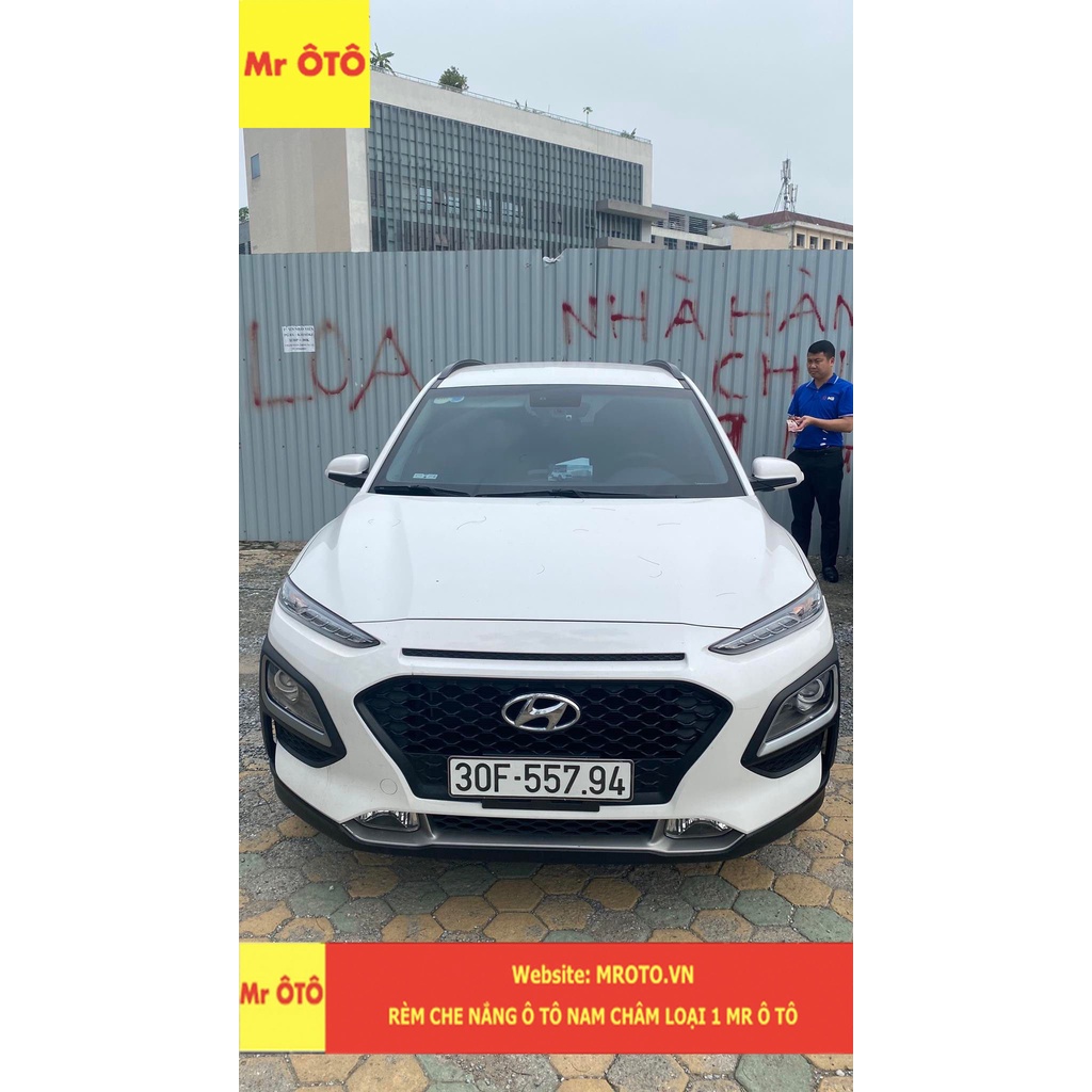 Rèm Che Nắng Xe Huyndai Kona Loại 1 Mr.OTO. Bảo Hành 24 tháng. Cam Kết Chuẩn Khít Theo Xe