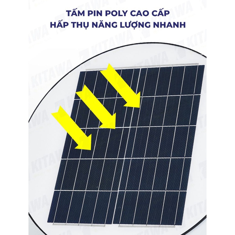 Đèn năng lượng mặt trời KITAWA hình đĩa bay UF1500 10 Khoang 500W; Bảo Hành 1 Năm, Chống nước IP65