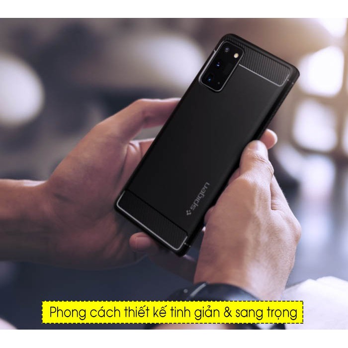 Ốp lưng Samsung Note 20 Ultra / Note 20 Spigen Rugged Armor - Hàng chính hãng