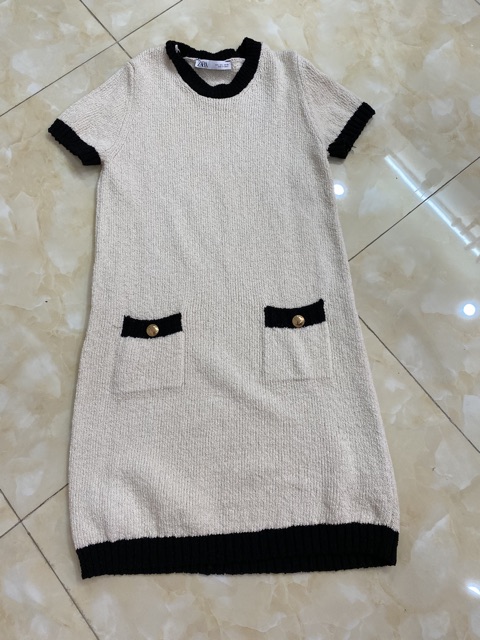 Váy len zara auth sz L new tag form bé như M