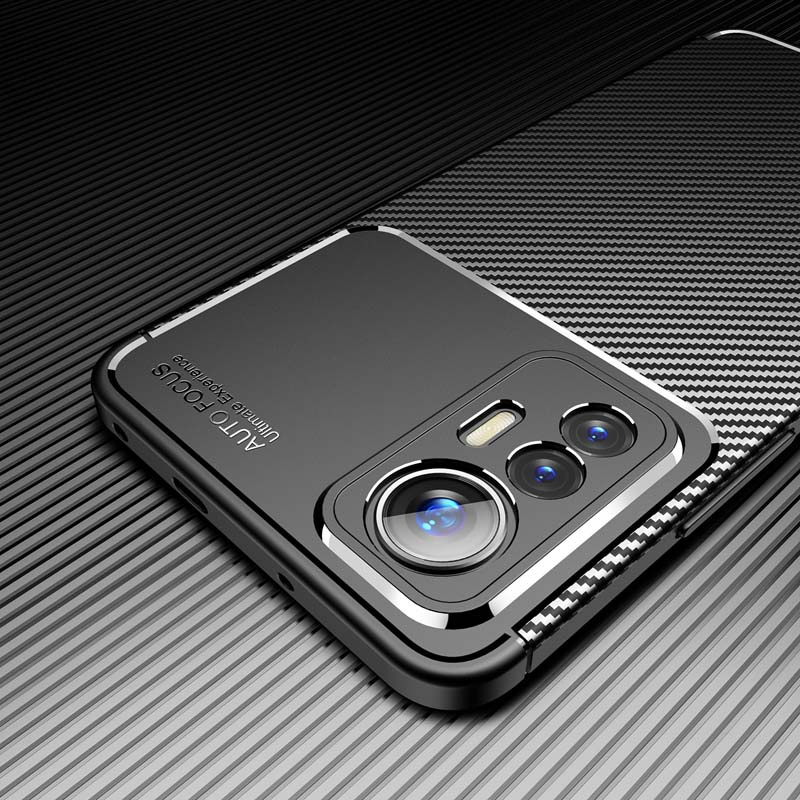 Ốp Điện Thoại TPU Dẻo Sợi Carbon Tản Nhiệt Bảo Vệ Camera Cho Xiaomi Mi 12 12S 12x 11 11T Lite Ultra Pro