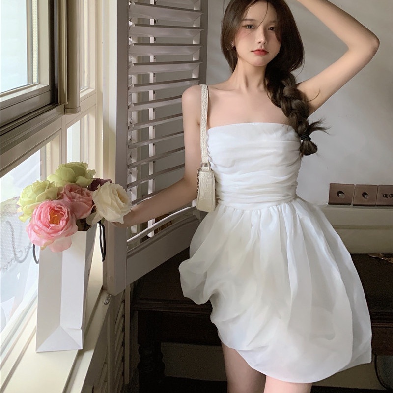 Đầm Ống Phối Lưới Xinh Xắn Dành Cho Nữ