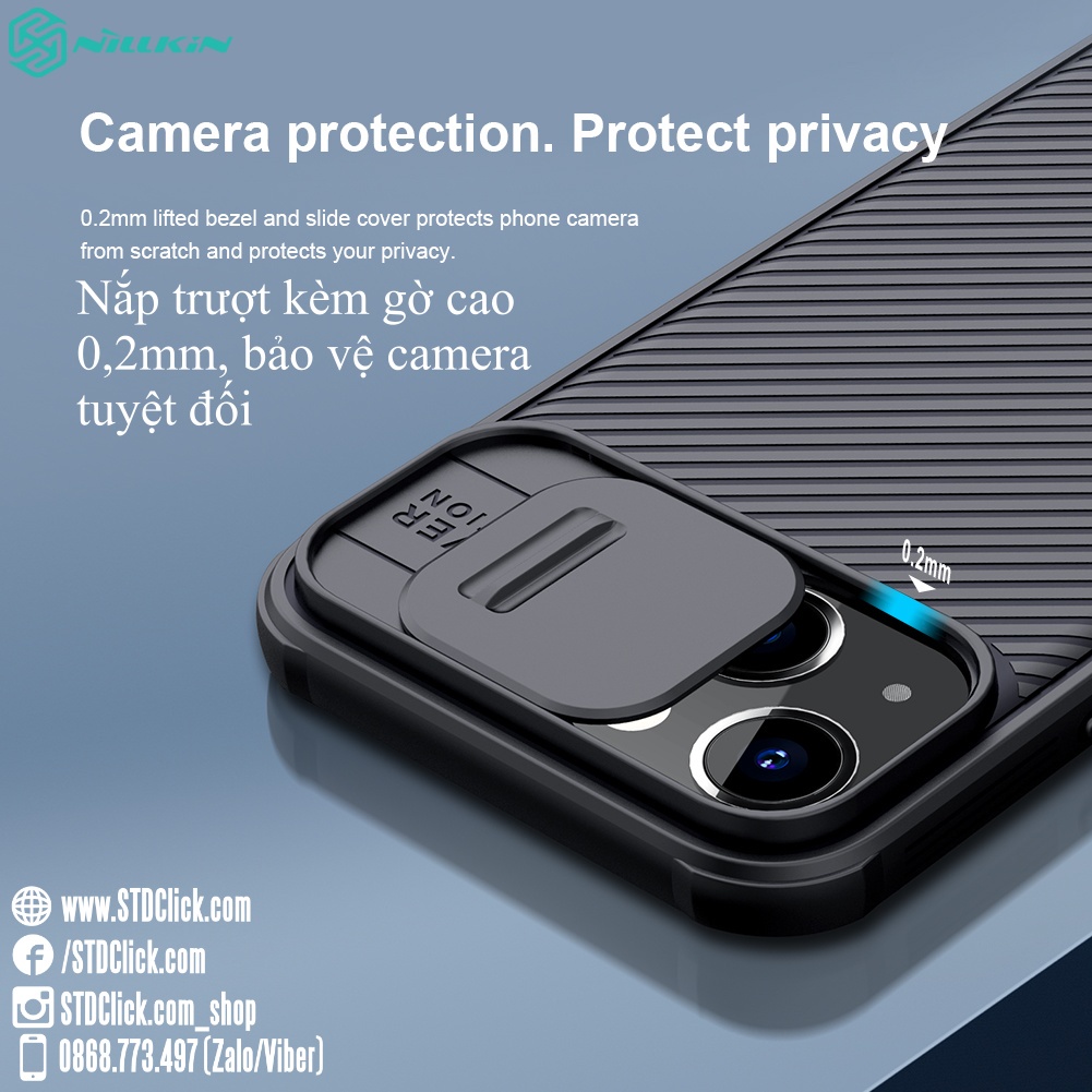 ỐP LƯNG IPHONE 13 NILLKIN CAMSHIELD PRO BẢO VỆ CAMERA CHÍNH HÃNG