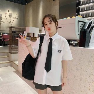 Sơ mi kèm cà vạt HS  chất đẹp kèm ảnh thật