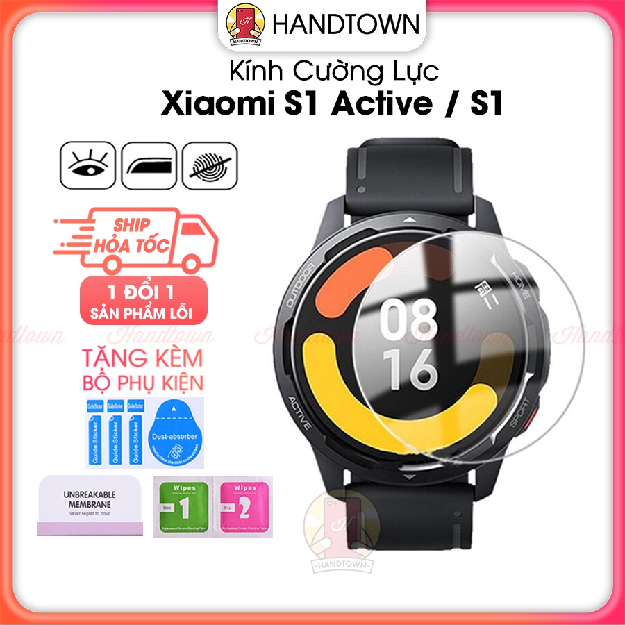 Cường Lực Màn Hình Xiaomi Watch S1 Active / WatchS1 / Mi Watch Kính Trong Suốt 3D Chống Trầy Xước Chống Vân Tay Handtown