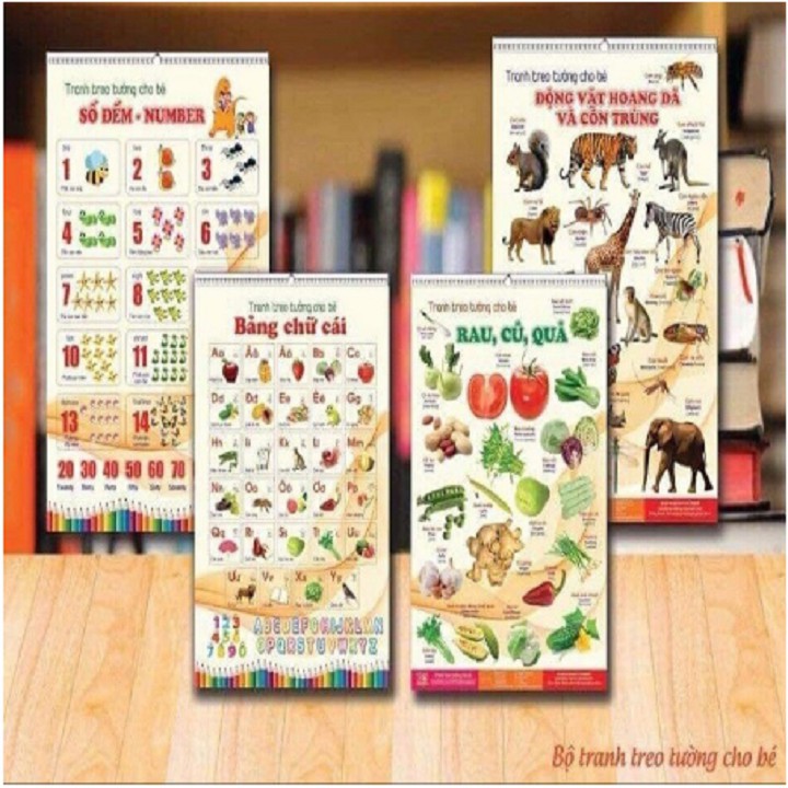 BỘ TRANH TREO TƯỜNG 14 CHỦ ĐỀ VỀ THẾ GIỚI XUNG QUANH CHO TRẺ TỪ 6 THÁNG TUỔI