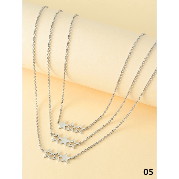 Vòng cổ Nhiều Lớp Mặt Hình Mặt Trăng/Mặt Trời/Bướm Thời Trang Cổ Điển Dành Cho Cặp Đôi