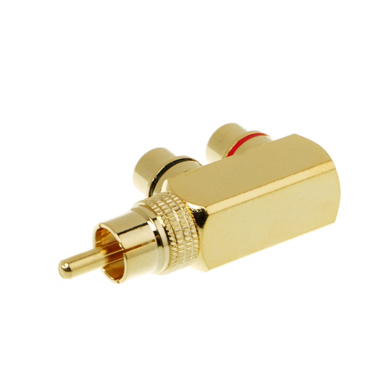 Đầu Nối Chia Cổng RCA 1 Thành 2 Cổng Cắm Bằng Đồng Tiện Dụng